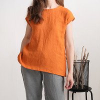 Blouse en lin fendue au dos NENE
