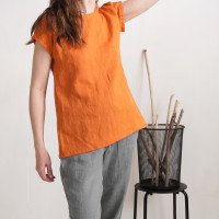 Blouse en lin fendue au dos NENE