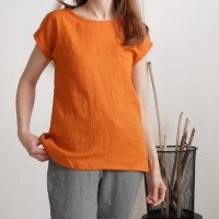 Blouse en lin fendue au dos NENE
