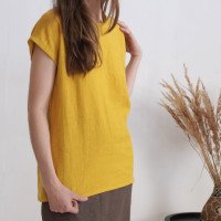 Blouse en lin fendue au dos NENE