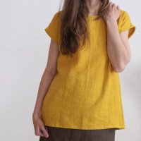 Blouse en lin fendue au dos NENE