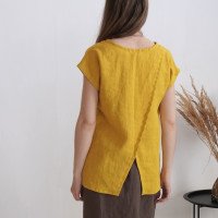 Blouse en lin fendue au dos NENE