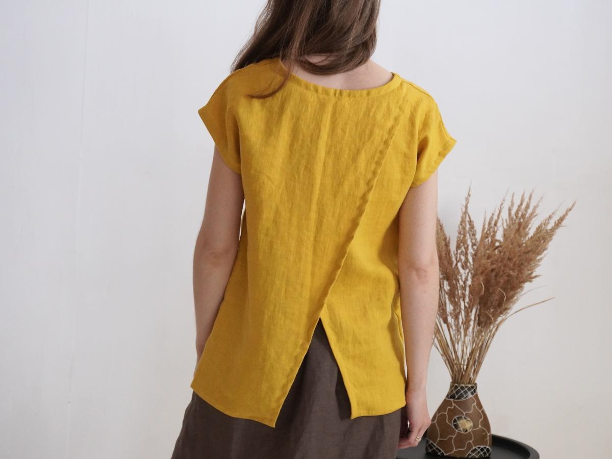 Blouse en lin fendue au dos NENE