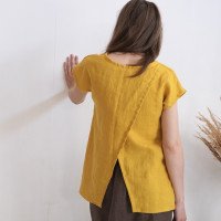 Blouse en lin fendue au dos NENE