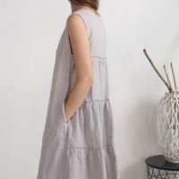 Robe en lin sans manches à détail au dos GUAVIARE