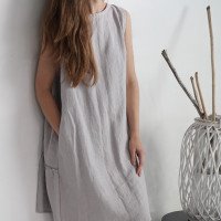Robe en lin sans manches à détail au dos GUAVIARE