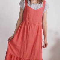 Robe longue en lin à bretelles croisées FLY