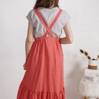 Robe longue en lin à bretelles croisées FLY