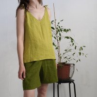 Caraco en lin à bretelles à nouer NILE