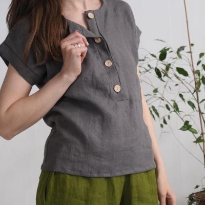 Blouse en lin boutonnée devant KAMA