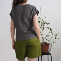 Blouse en lin boutonnée devant KAMA