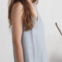 Robe de plage en lin à dos croisé CHENAB
