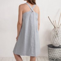 Robe de plage en lin à dos croisé CHENAB