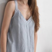Robe de plage en lin à dos croisé CHENAB