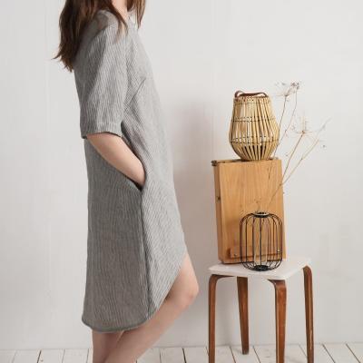 Robe en lin à dos plus long FINLAY