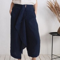 Pantalon corsaire large en lin BARCOO