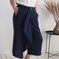 Pantalon corsaire large en lin BARCOO