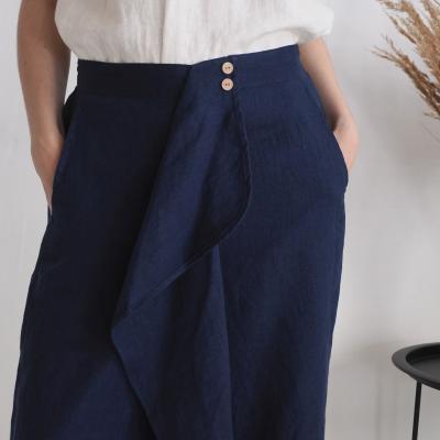 Pantalon corsaire large en lin BARCOO