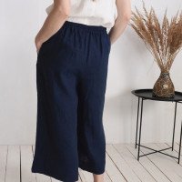 Pantalon corsaire large en lin BARCOO