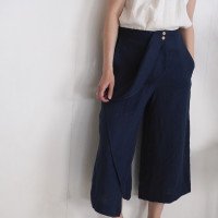 Pantalon corsaire large en lin BARCOO