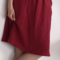 Jupe midi trapèze en lin COLUMBIA