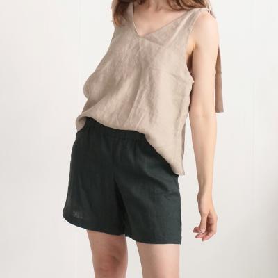 Short court en lin sans poches BERMEJO