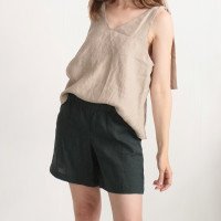 Short court en lin sans poches BERMEJO