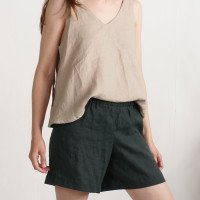 Short court en lin sans poches BERMEJO