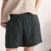 Short court en lin sans poches BERMEJO