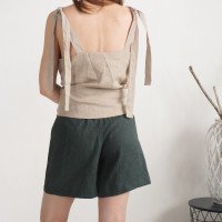 Short court en lin sans poches BERMEJO
