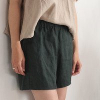 Short court en lin sans poches BERMEJO