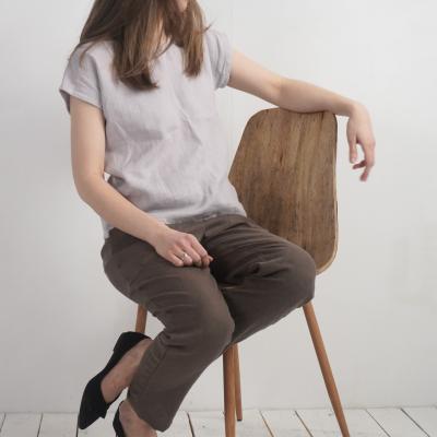 Pantalon fuselé en lin THAMES