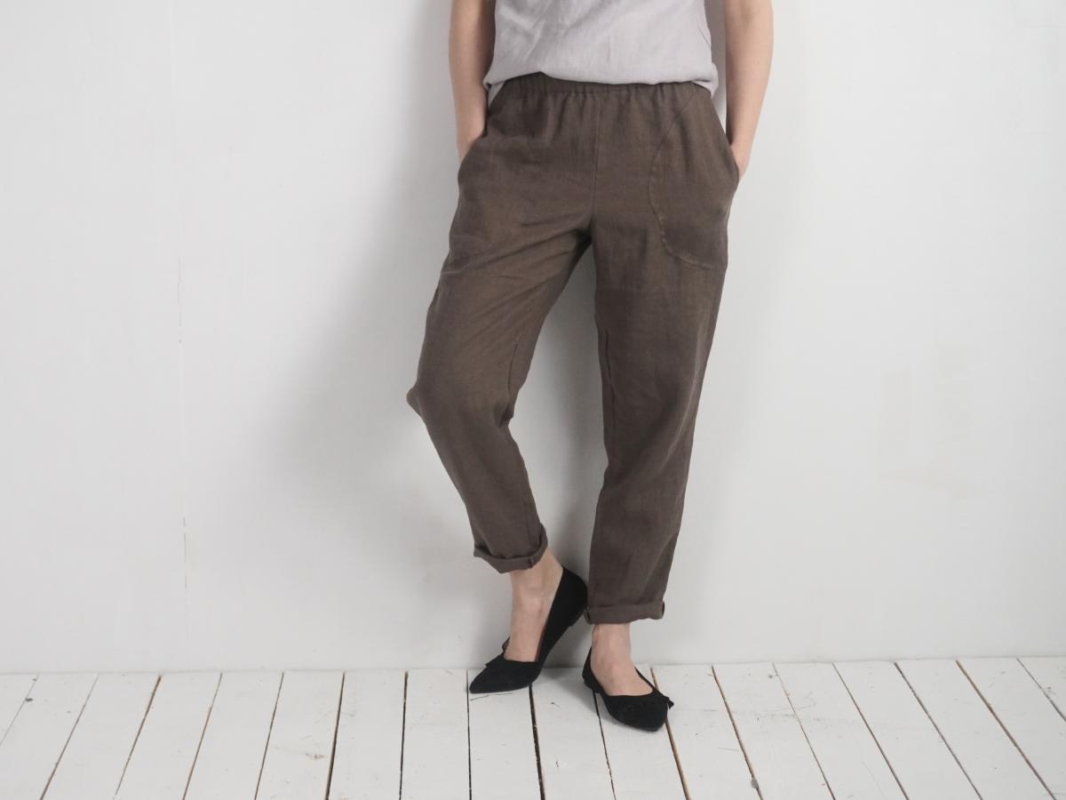 Pantalon fuselé en lin THAMES