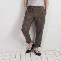 Pantalon fuselé en lin THAMES