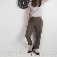 Pantalon fuselé en lin THAMES