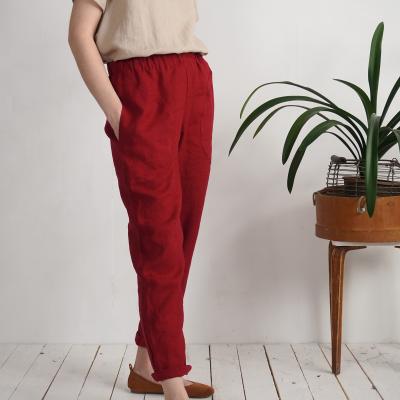 Pantalon fuselé en lin THAMES