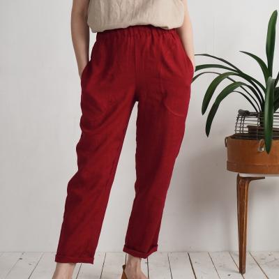 Pantalon fuselé en lin THAMES