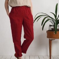 Pantalon fuselé en lin THAMES