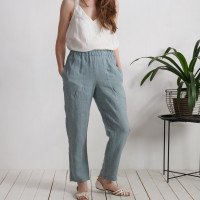 Pantalon fuselé en lin THAMES