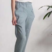 Pantalon fuselé en lin THAMES