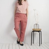 Pantalon fuselé en lin THAMES