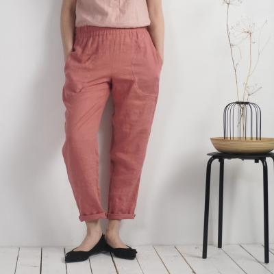 Pantalon fuselé en lin THAMES