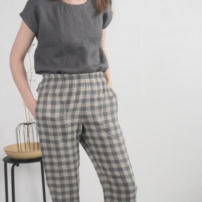 Pantalon fuselé en lin THAMES