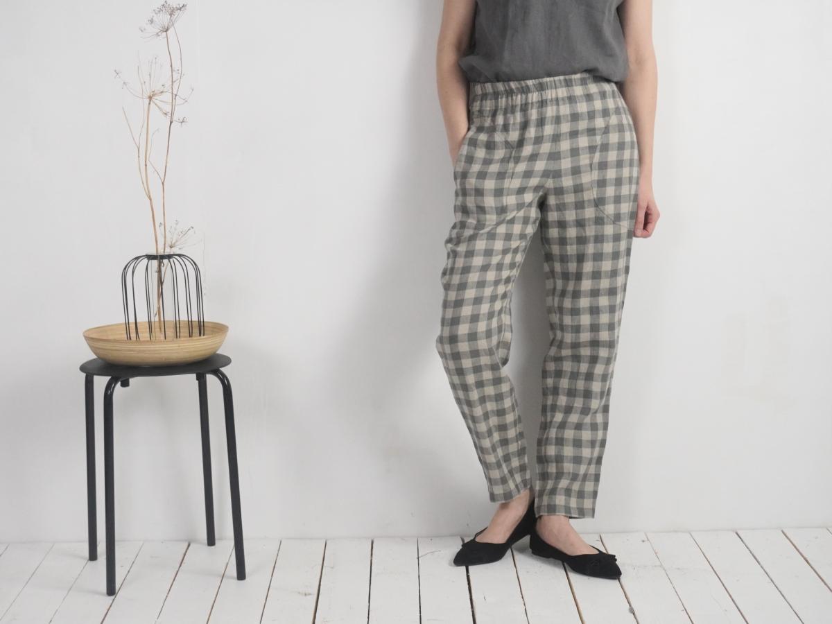 Pantalon fuselé en lin THAMES