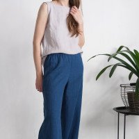 Pantalon large en lin MAHI