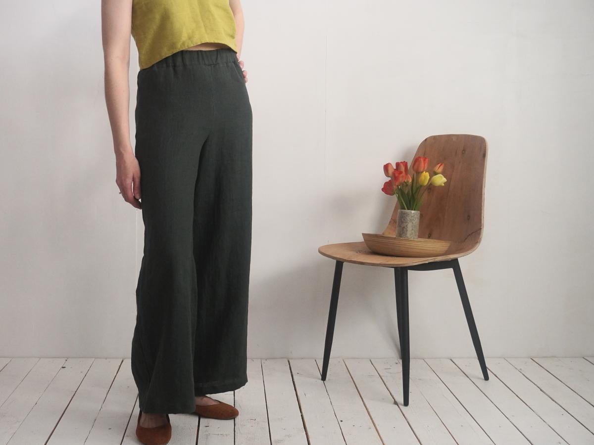Pantalon large en lin MAHI