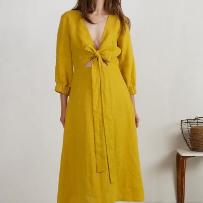 Robe en lin à nouer devant WARBURTON