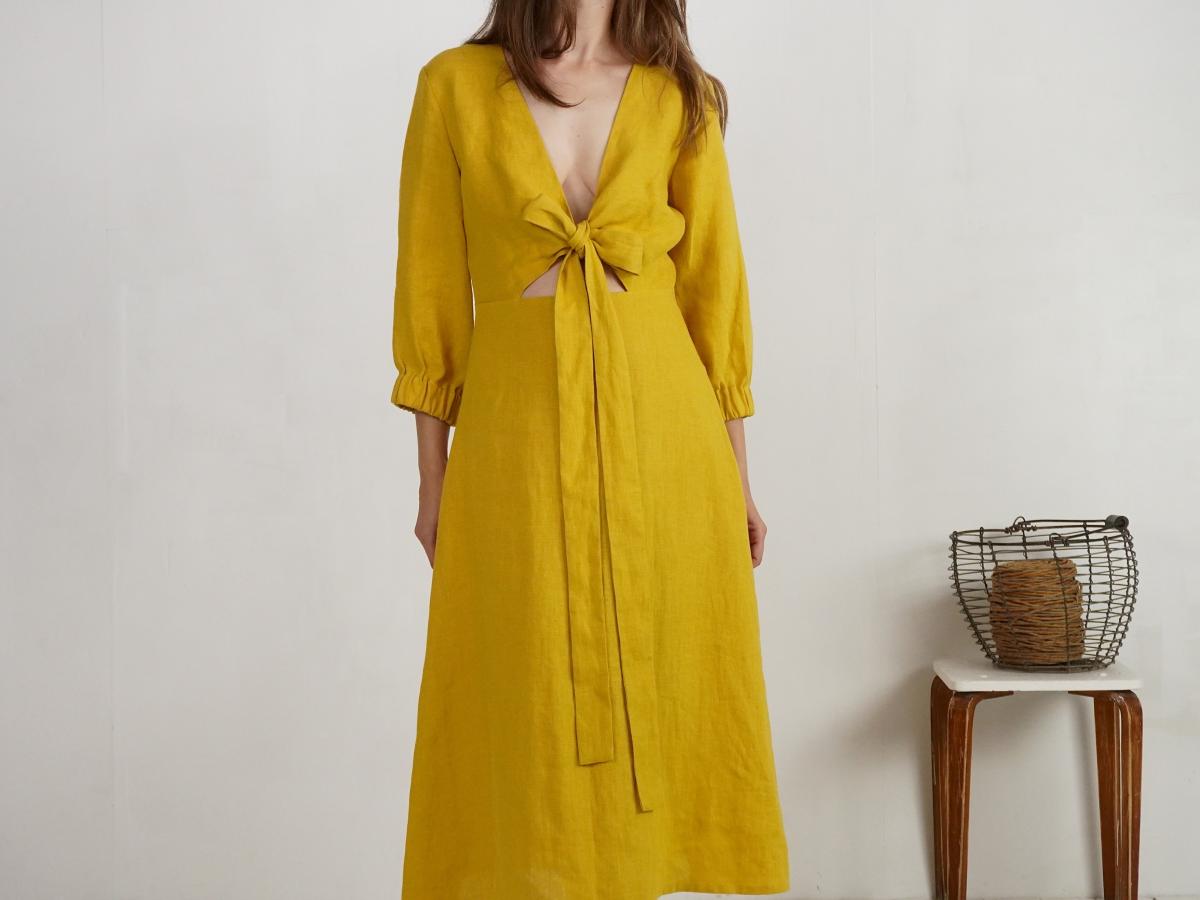 Robe en lin à nouer devant WARBURTON