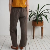 Pantalon droit en lin à taille haute VILYUY