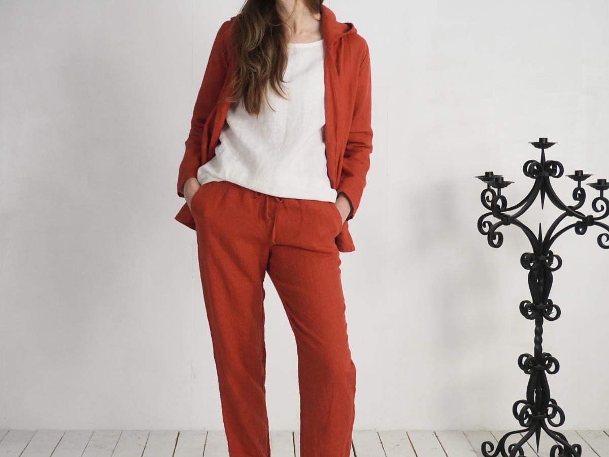 Pantalon en lin à cordon VOLGA